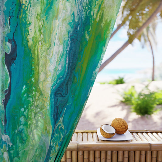 A Designer’s Guide to Using Bold, Abstract Curtains to Anchor a Room