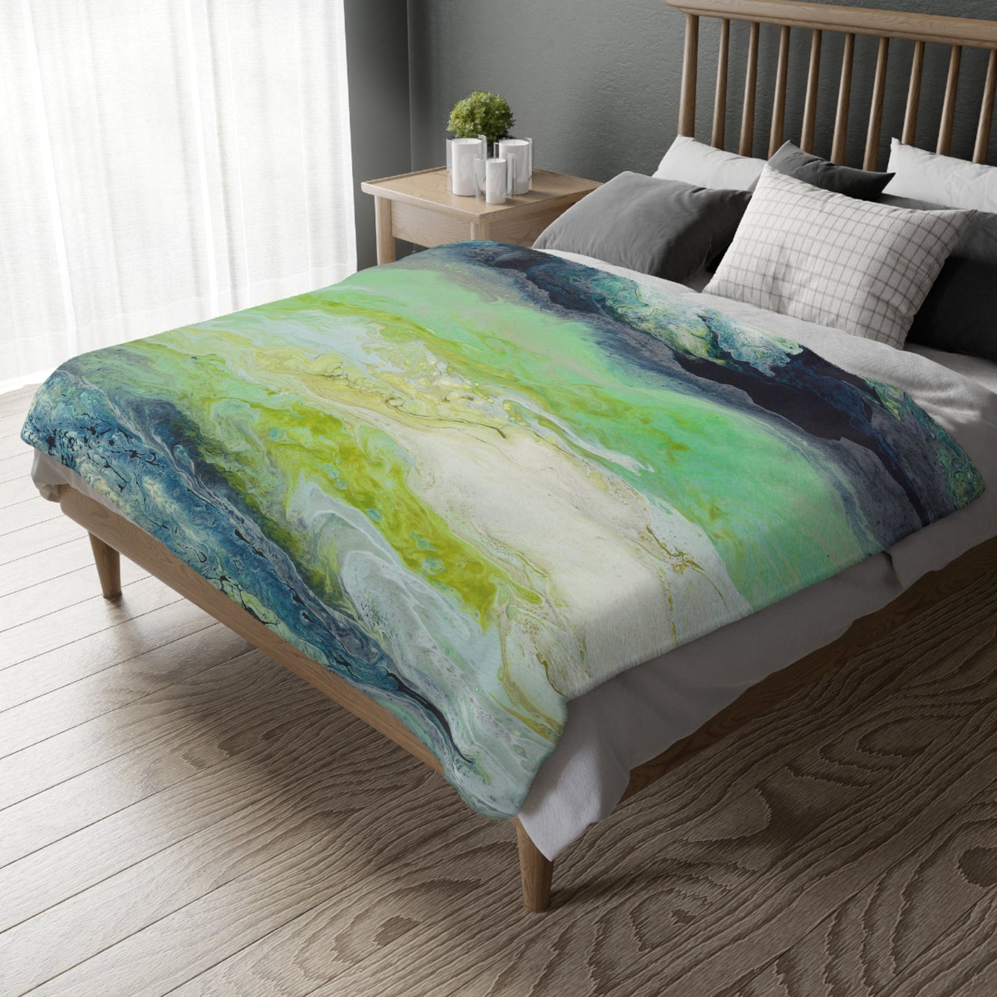 Rainy Day Sunshine - Velveteen Microfiber Blanket