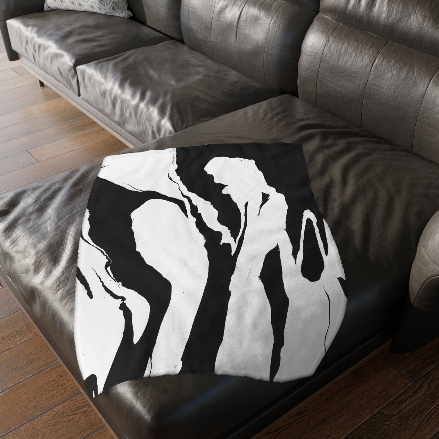 Positive and Negative - Velveteen Microfiber Blanket