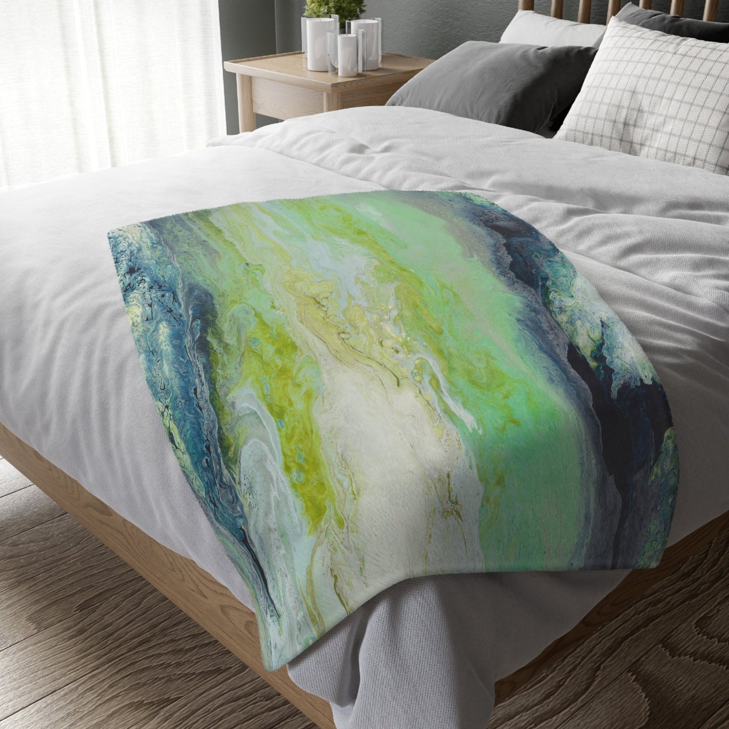 Rainy Day Sunshine - Velveteen Microfiber Blanket