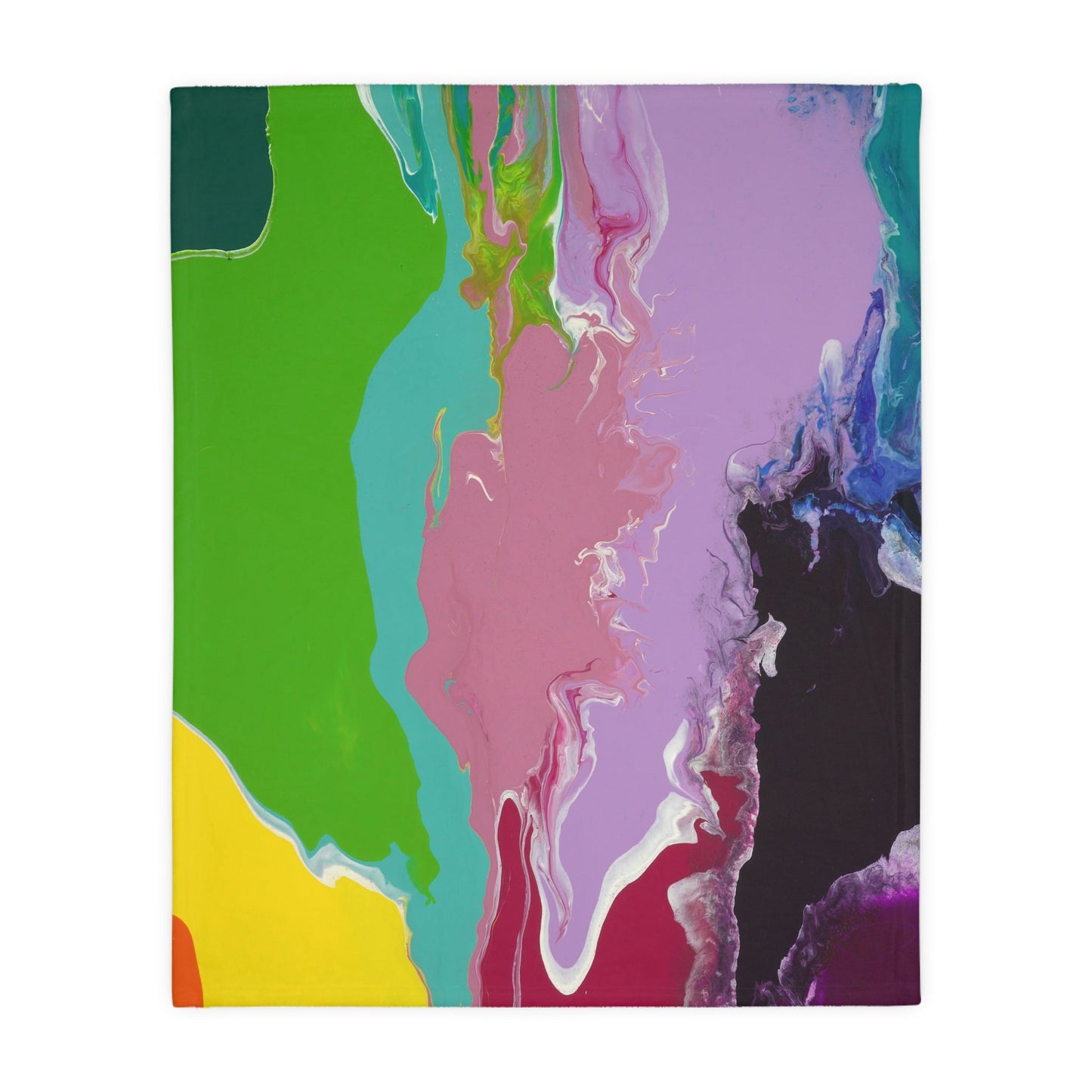 Playing With Rainbows - Velveteen Microfiber Blanket