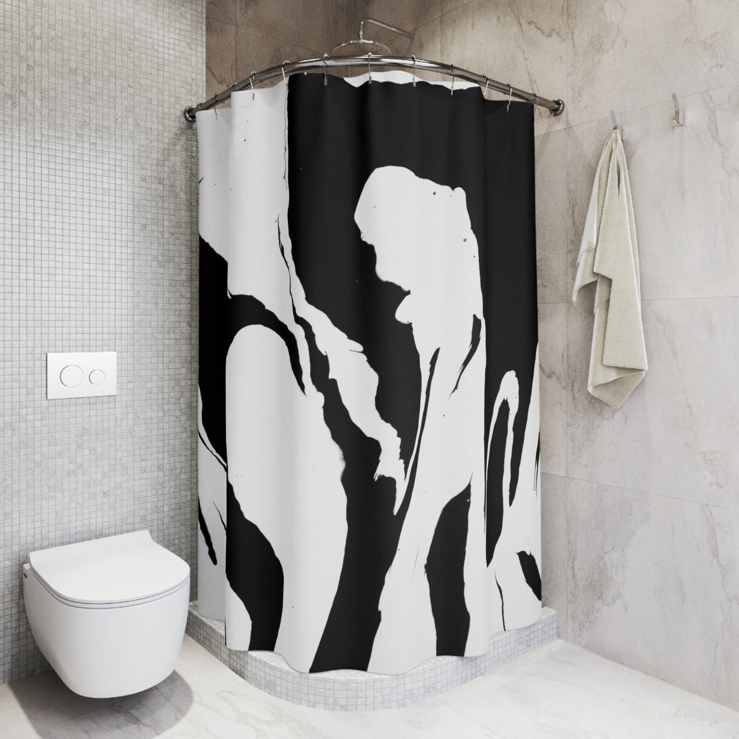 Positive and Negative - Shower Curtain