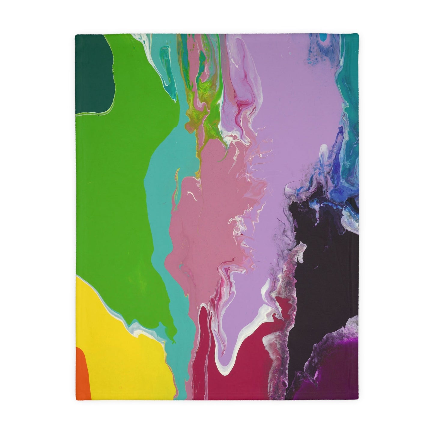 Playing With Rainbows - Velveteen Microfiber Blanket