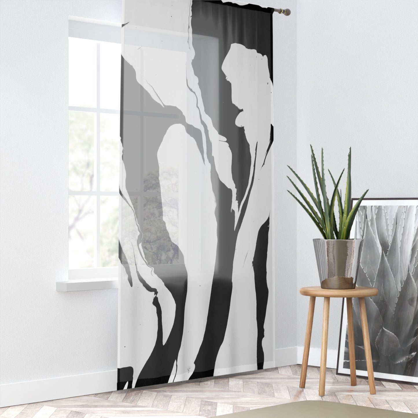 'Positive and Negative' - Sheer Curtain