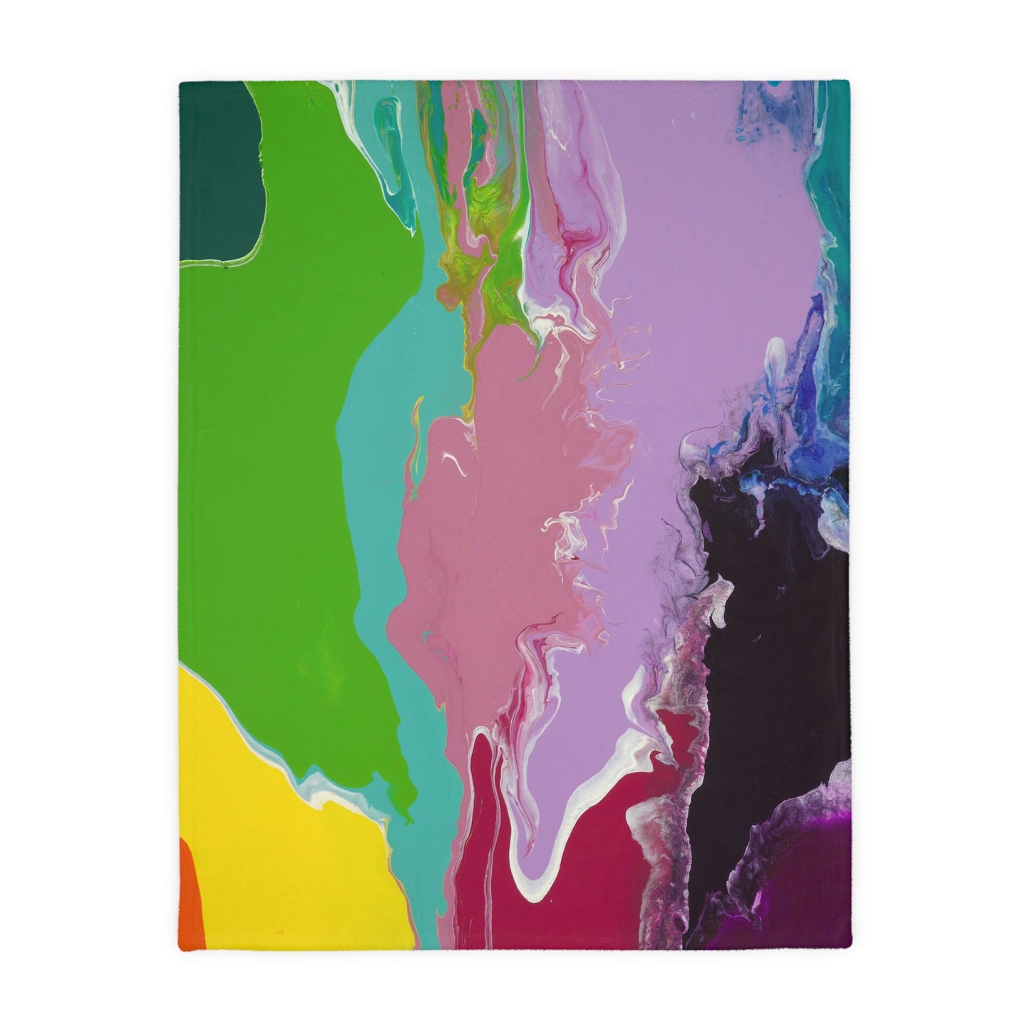 Playing With Rainbows - Velveteen Microfiber Blanket