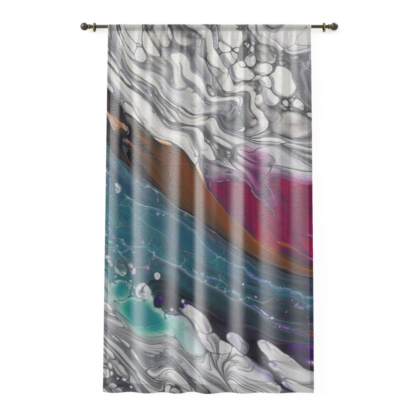 'Against The Current' - Sheer Curtain