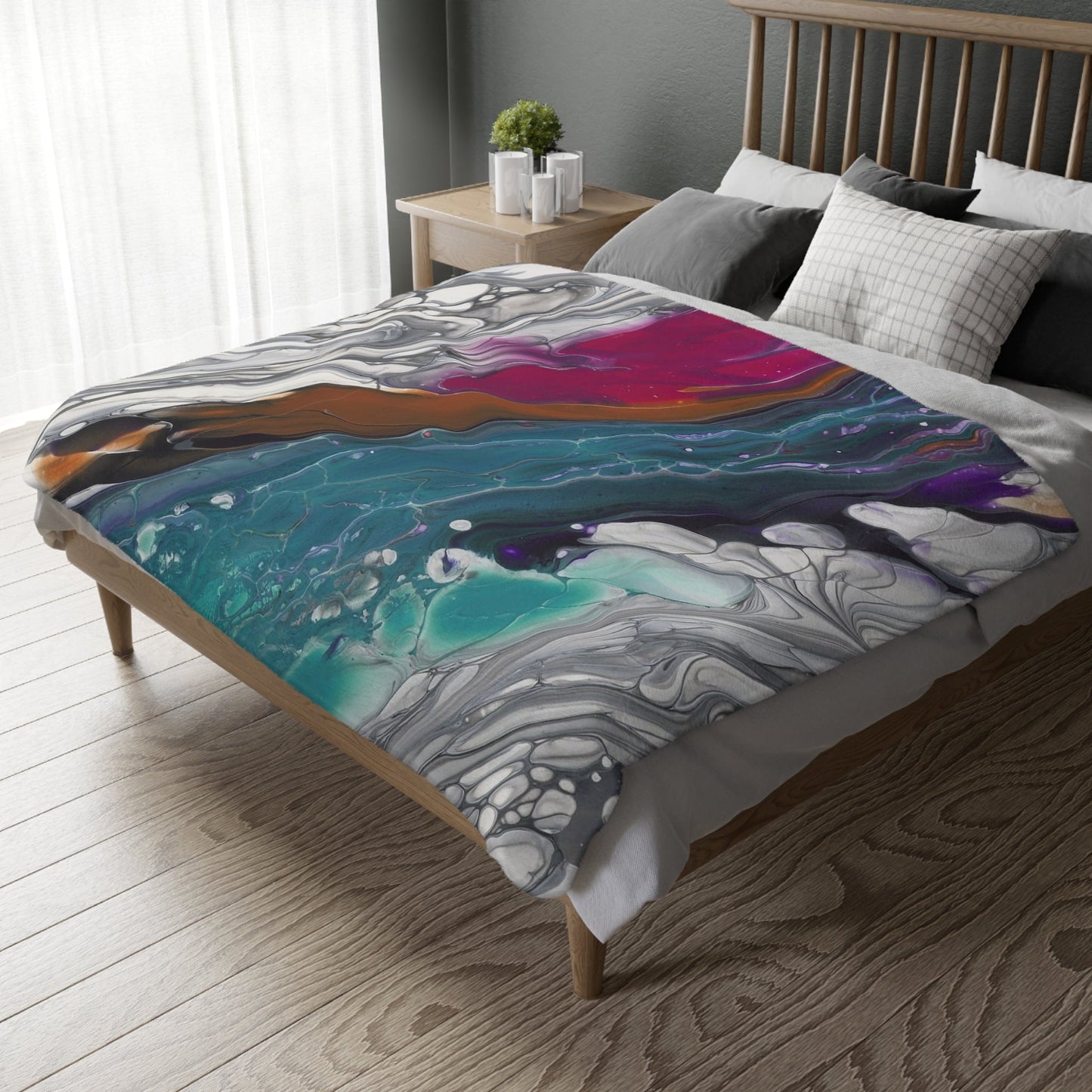 Against The Current - Velveteen Microfiber Blanket