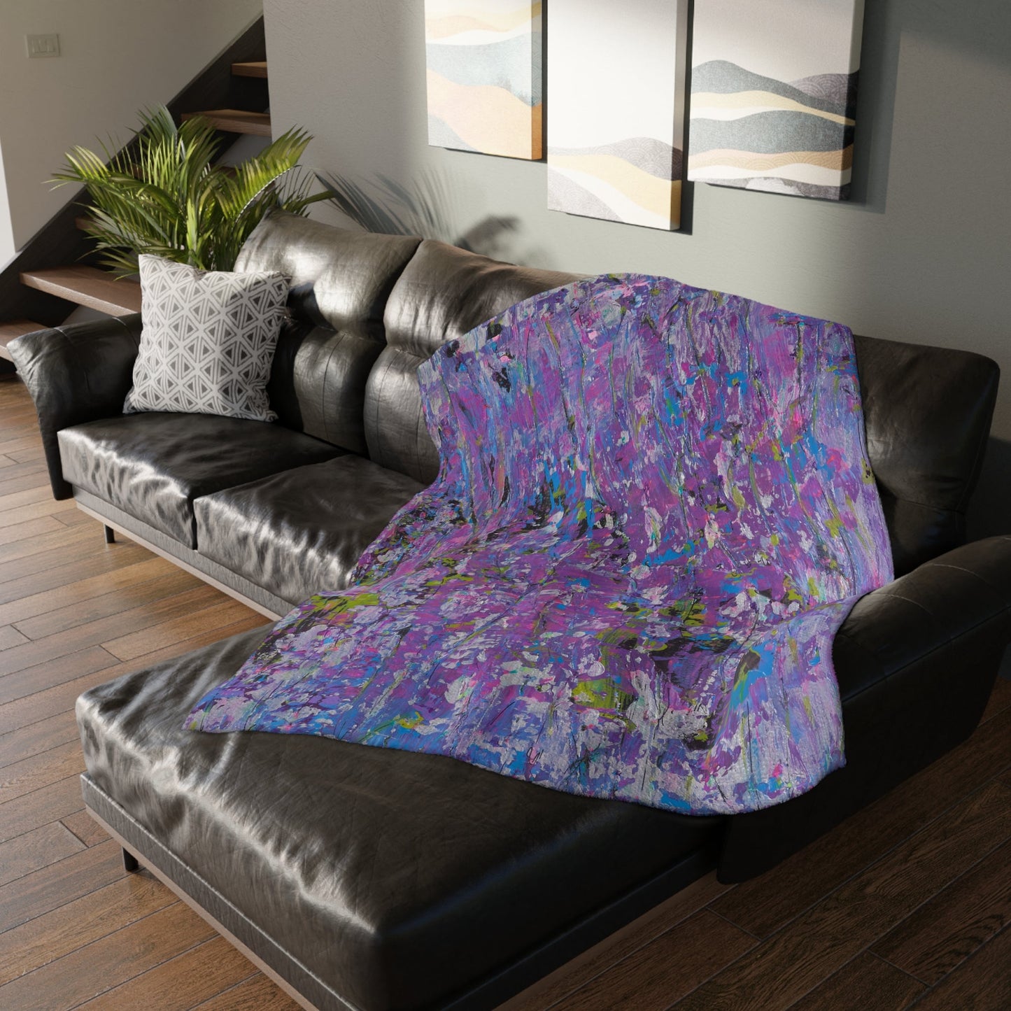 Meadow Sunrise - Velveteen Microfiber Blanket