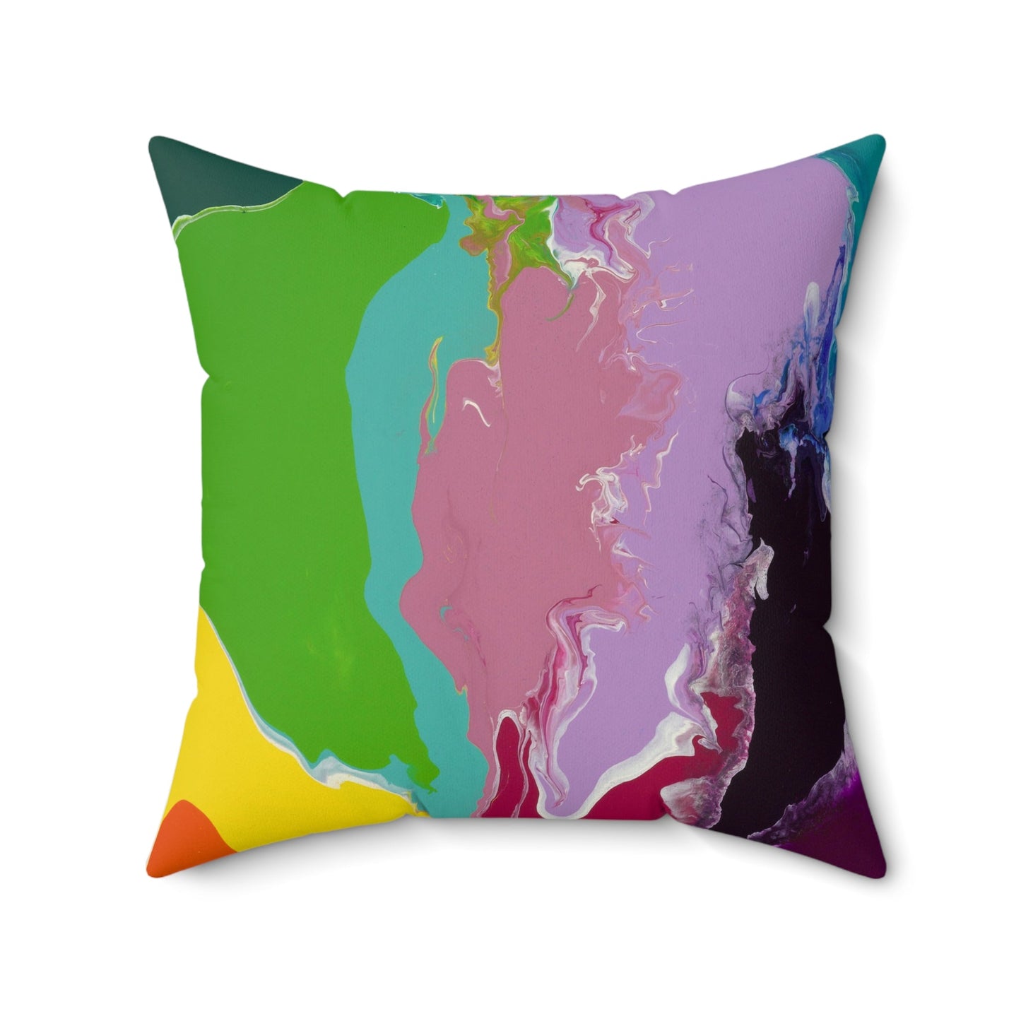 Playing With Rainbows - Faux Suede Pillow