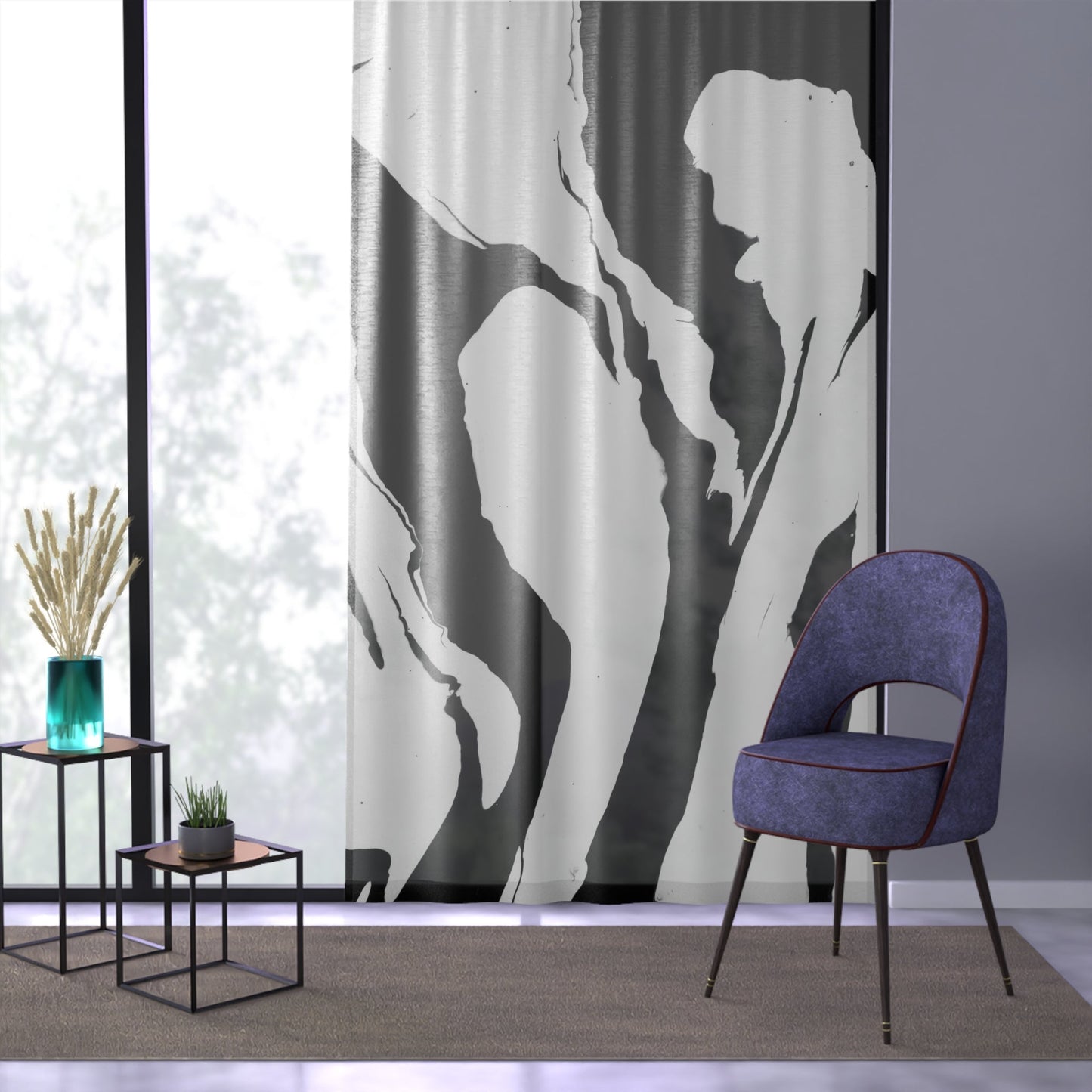 'Positive and Negative' - Sheer Curtain