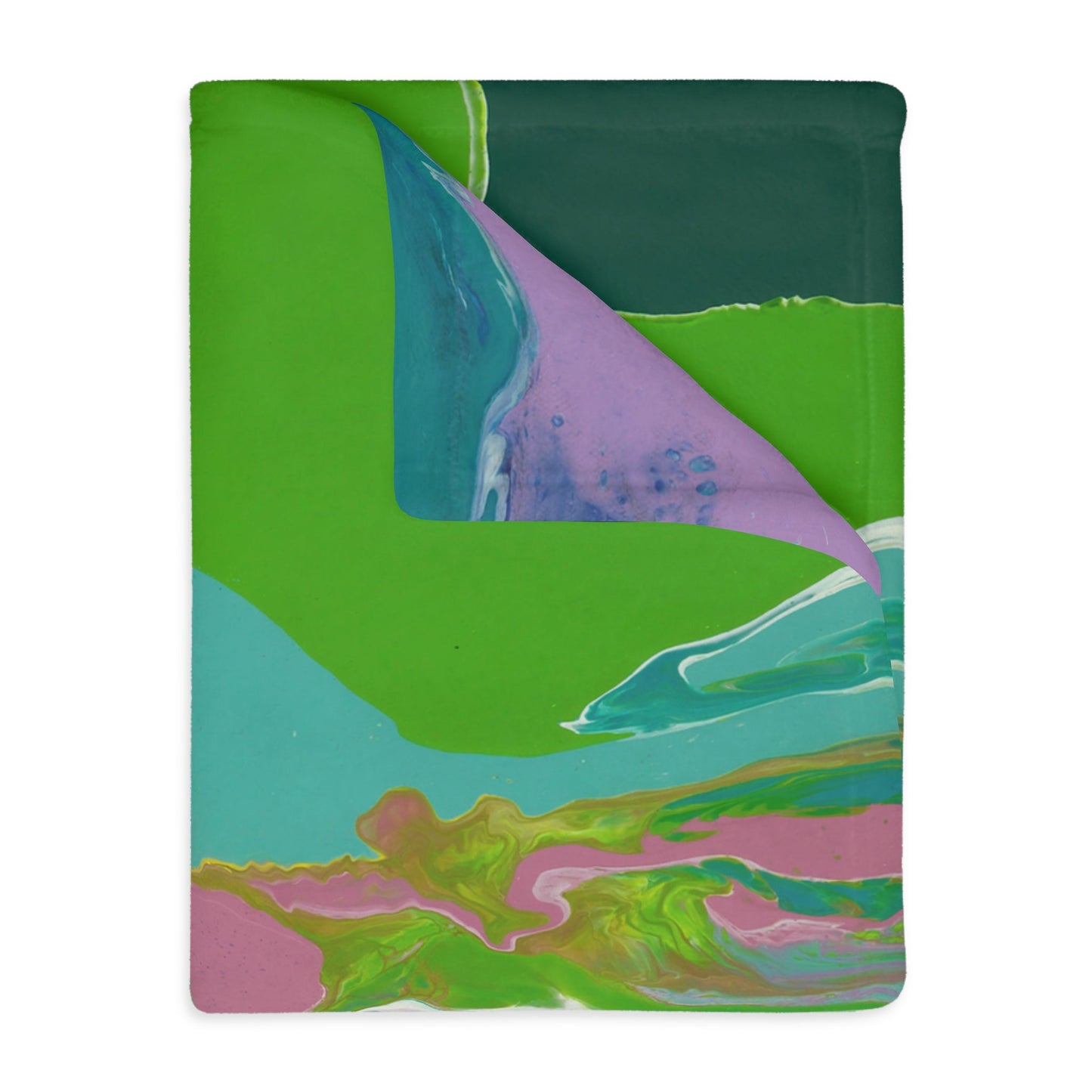 Playing With Rainbows - Velveteen Microfiber Blanket