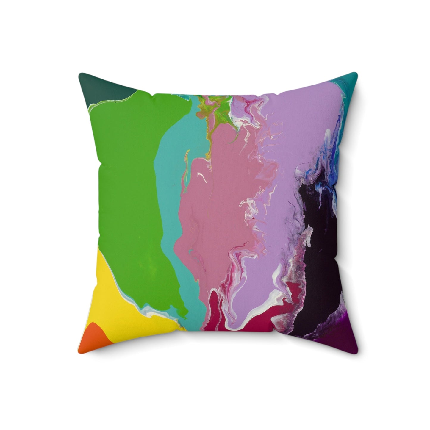 Playing With Rainbows - Faux Suede Pillow
