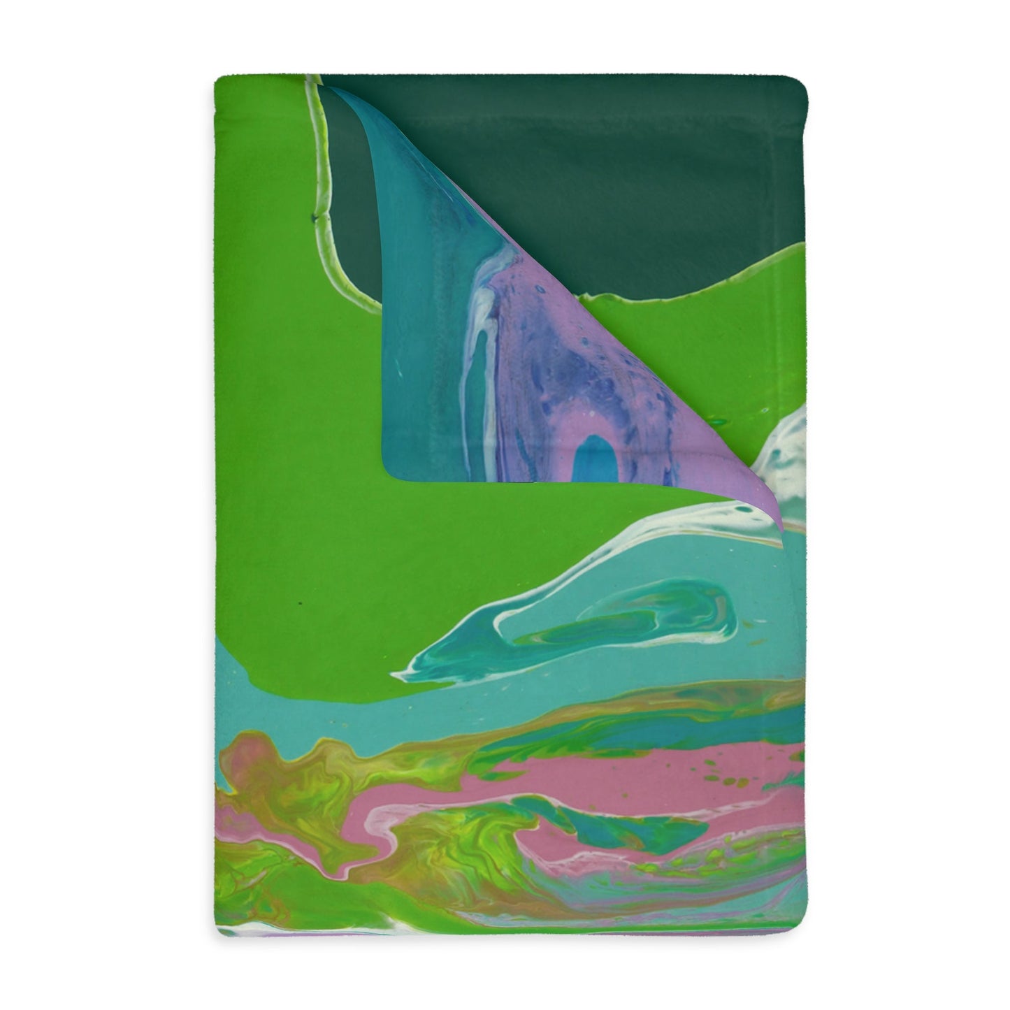 Playing With Rainbows - Velveteen Microfiber Blanket