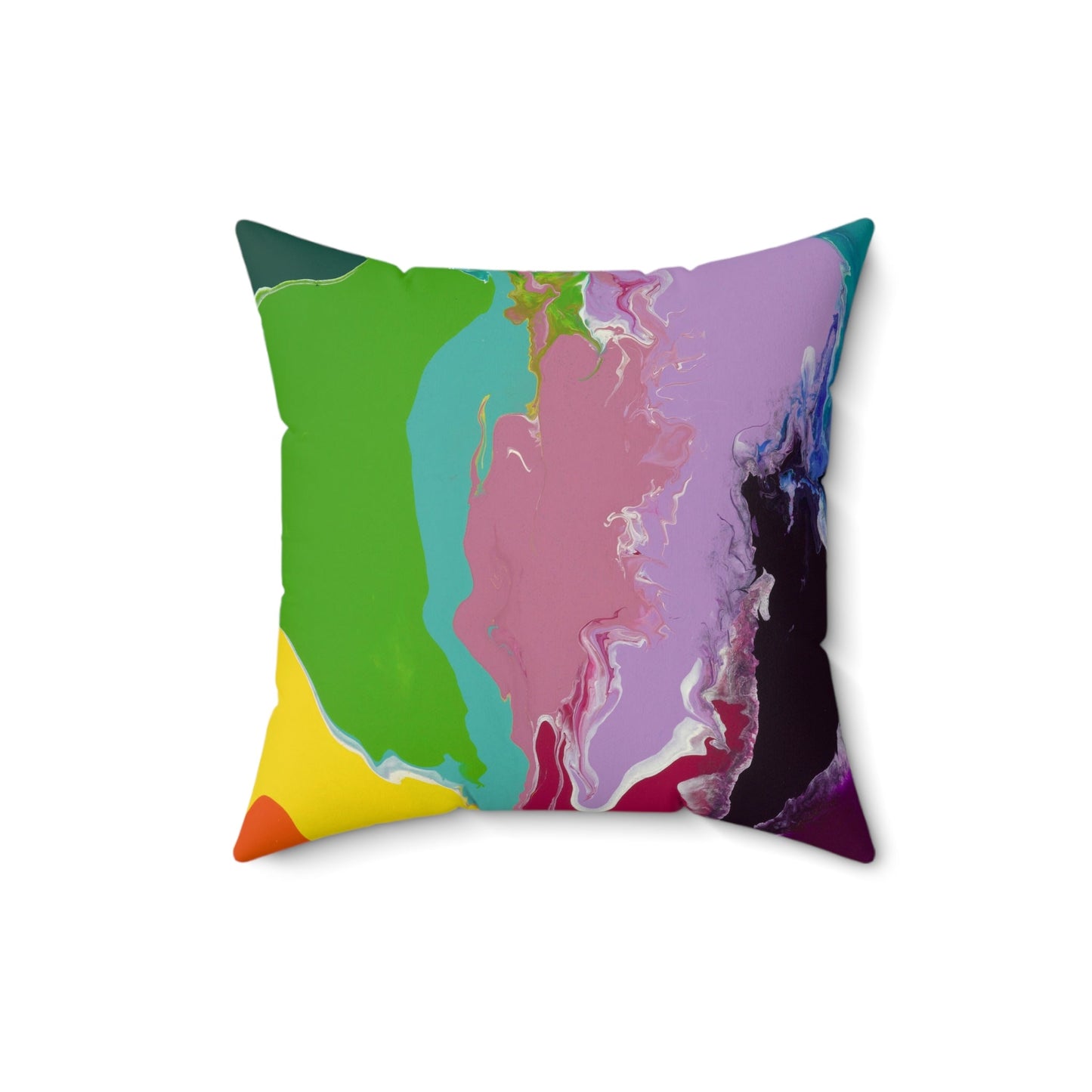 Playing With Rainbows - Faux Suede Pillow