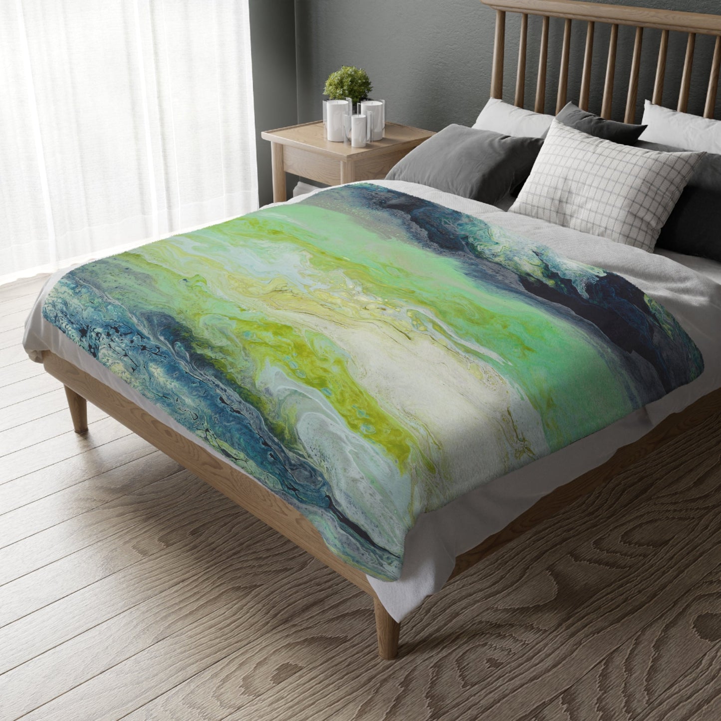 Rainy Day Sunshine - Velveteen Microfiber Blanket