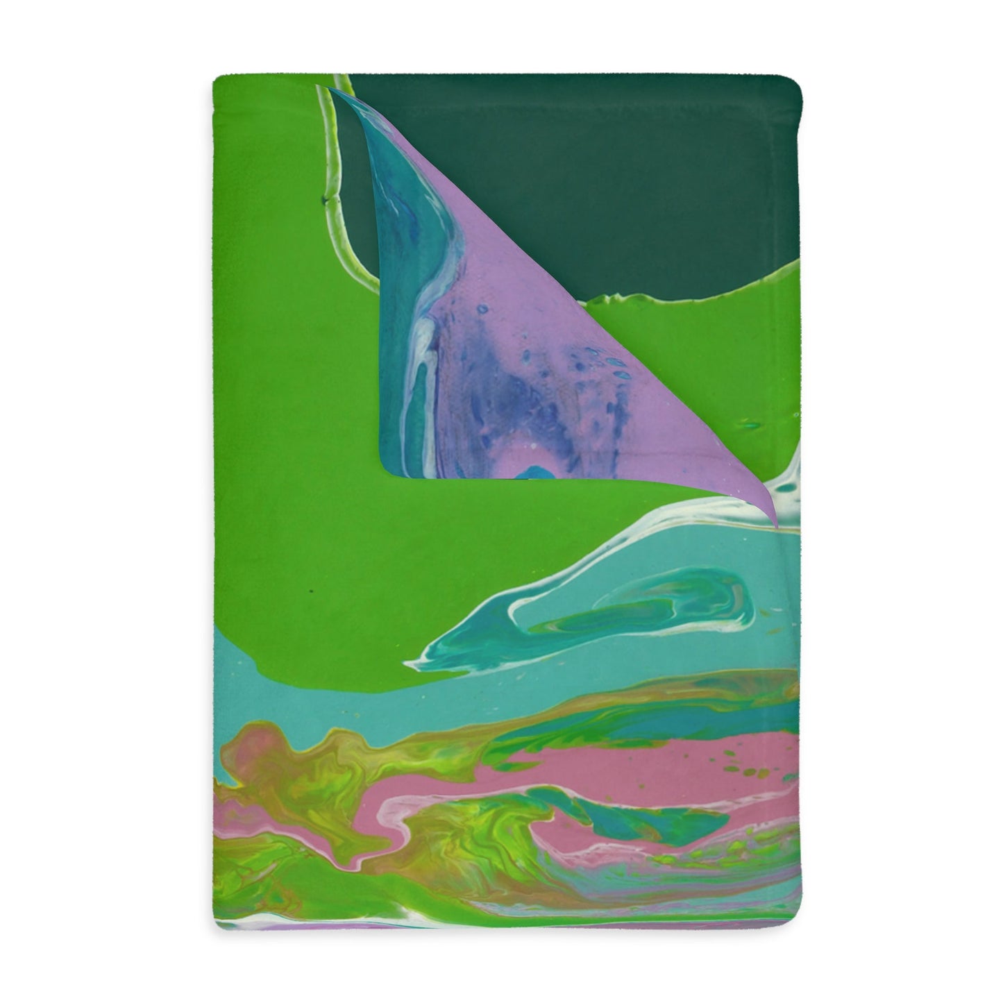 Playing With Rainbows - Velveteen Microfiber Blanket