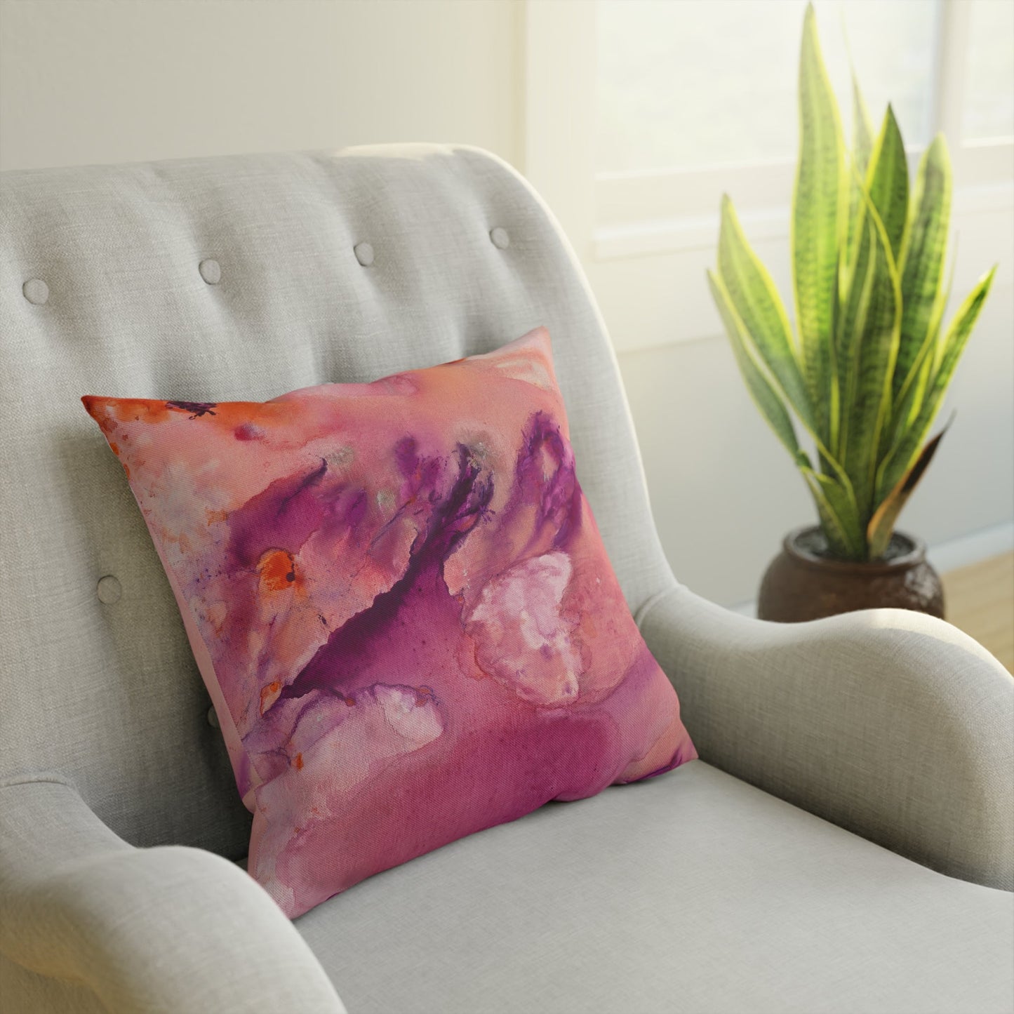 'Basking In The Sunshine' - Faux Suede Pillow