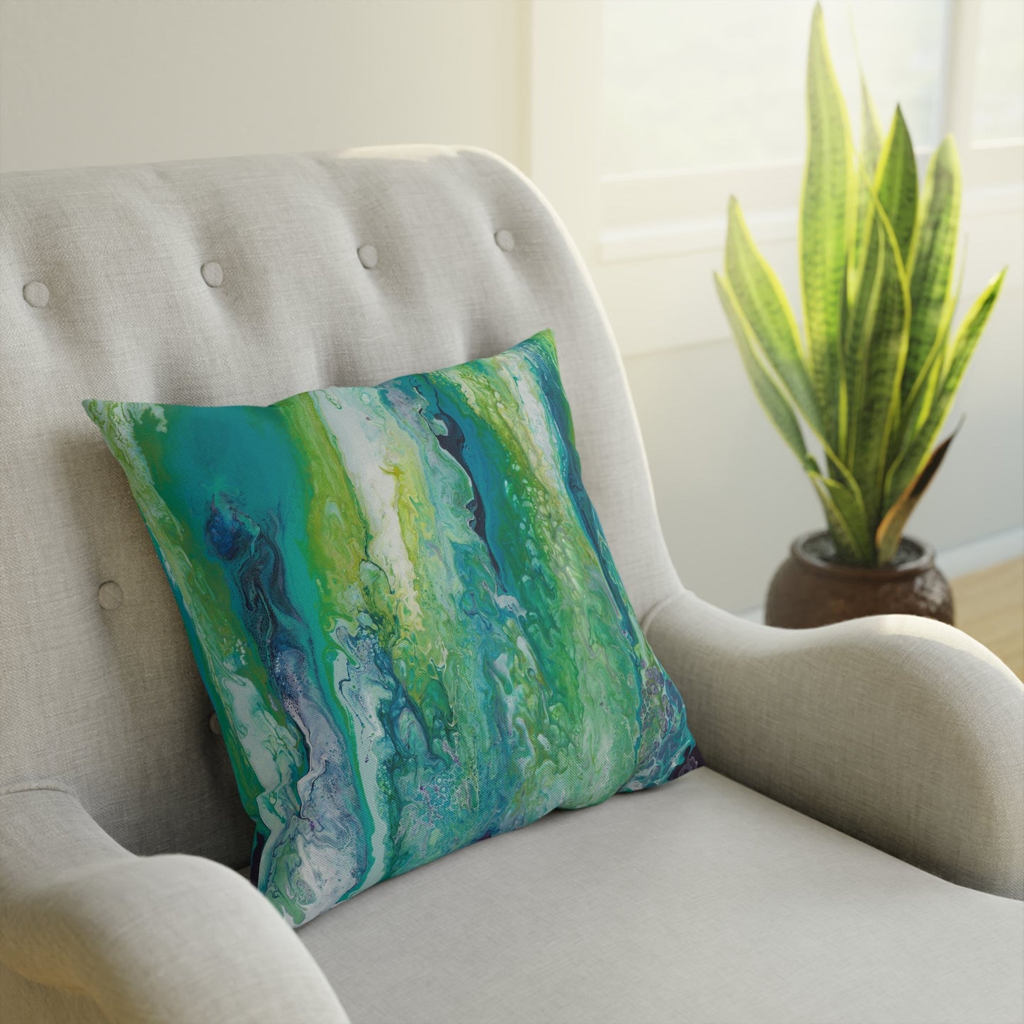 'Effervescent' - Faux Suede Pillow