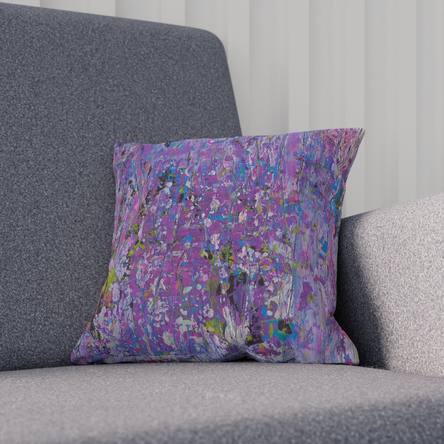 'Meadow Sunrise' - Faux Suede Pillow