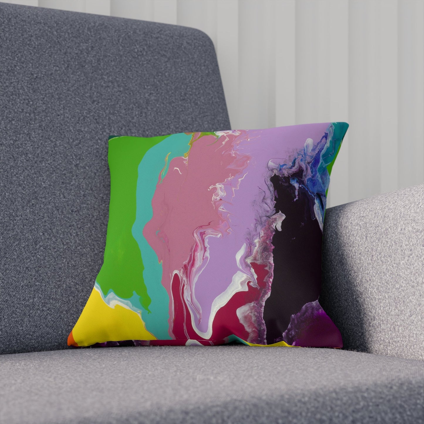 Playing With Rainbows - Faux Suede Pillow